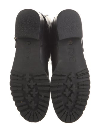 Diane von Furstenberg Leather Moto Boots