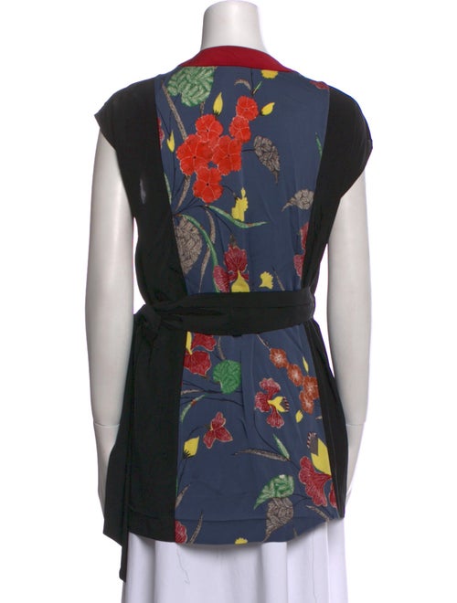 Diane von Furstenberg Printed V-Neck Blouse