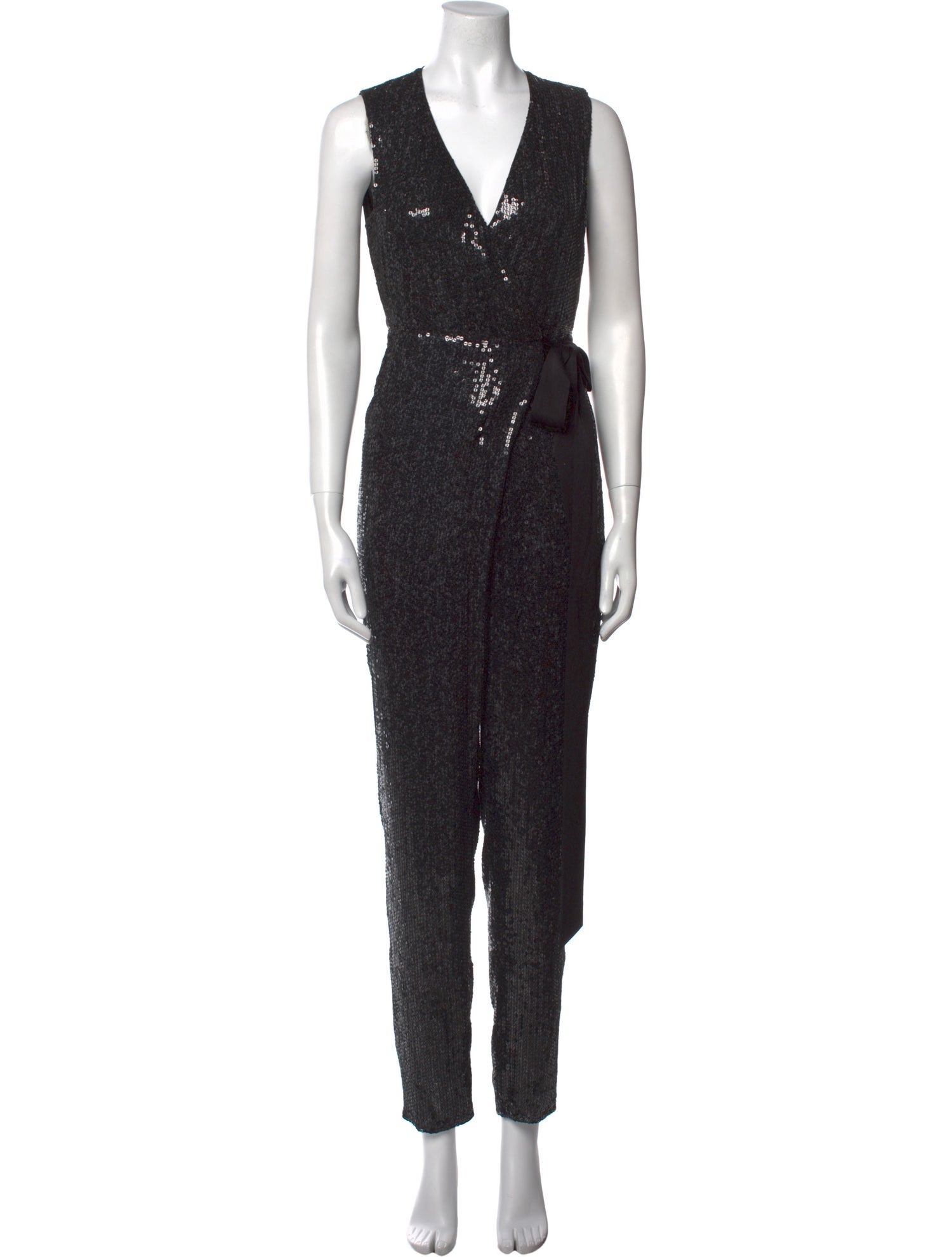 Diane von Furstenberg Silk V-Neck Jumpsuit