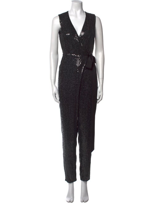 Diane von Furstenberg Silk V-Neck Jumpsuit