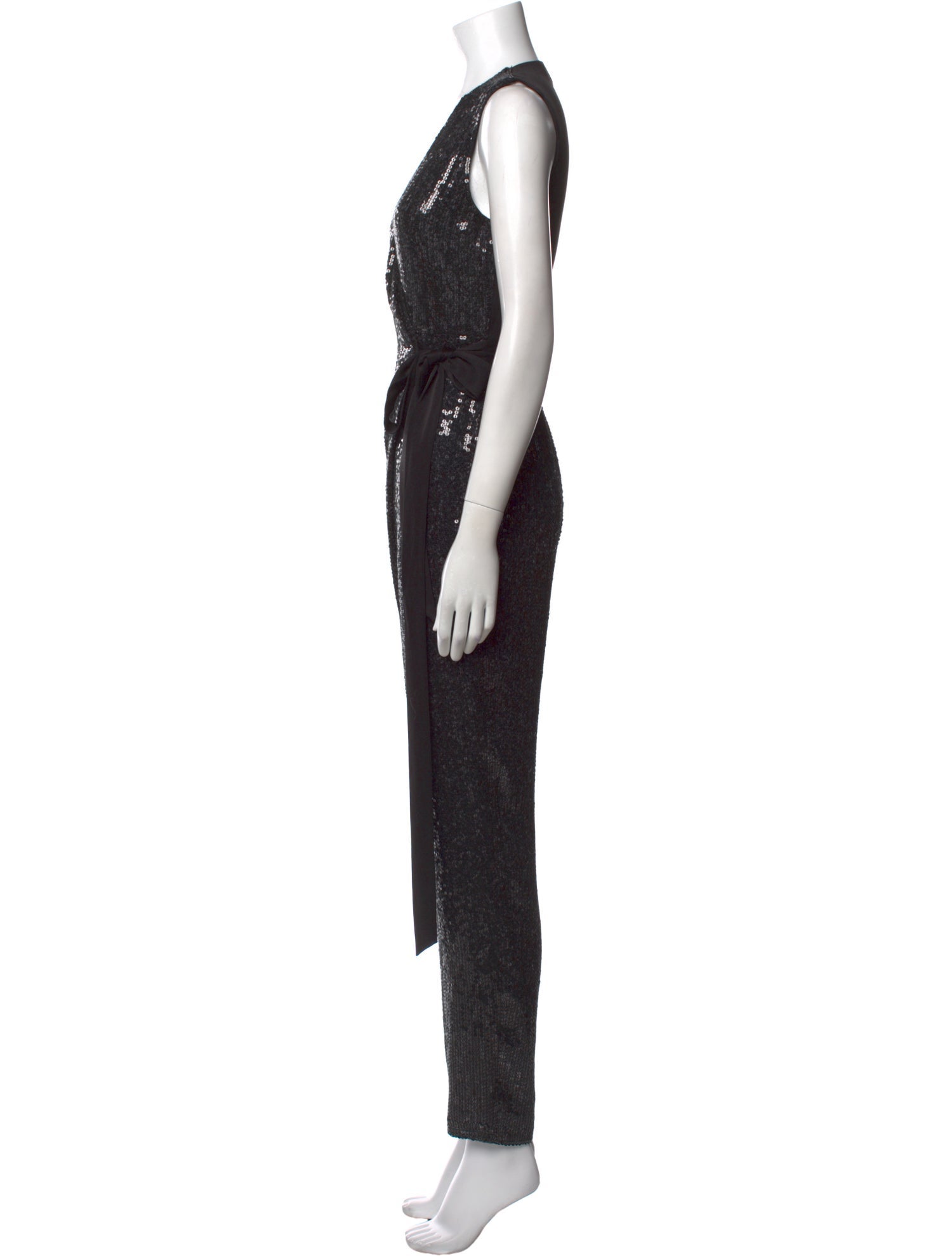 Diane von Furstenberg Silk V-Neck Jumpsuit