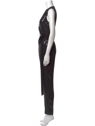 Diane von Furstenberg Silk V-Neck Jumpsuit