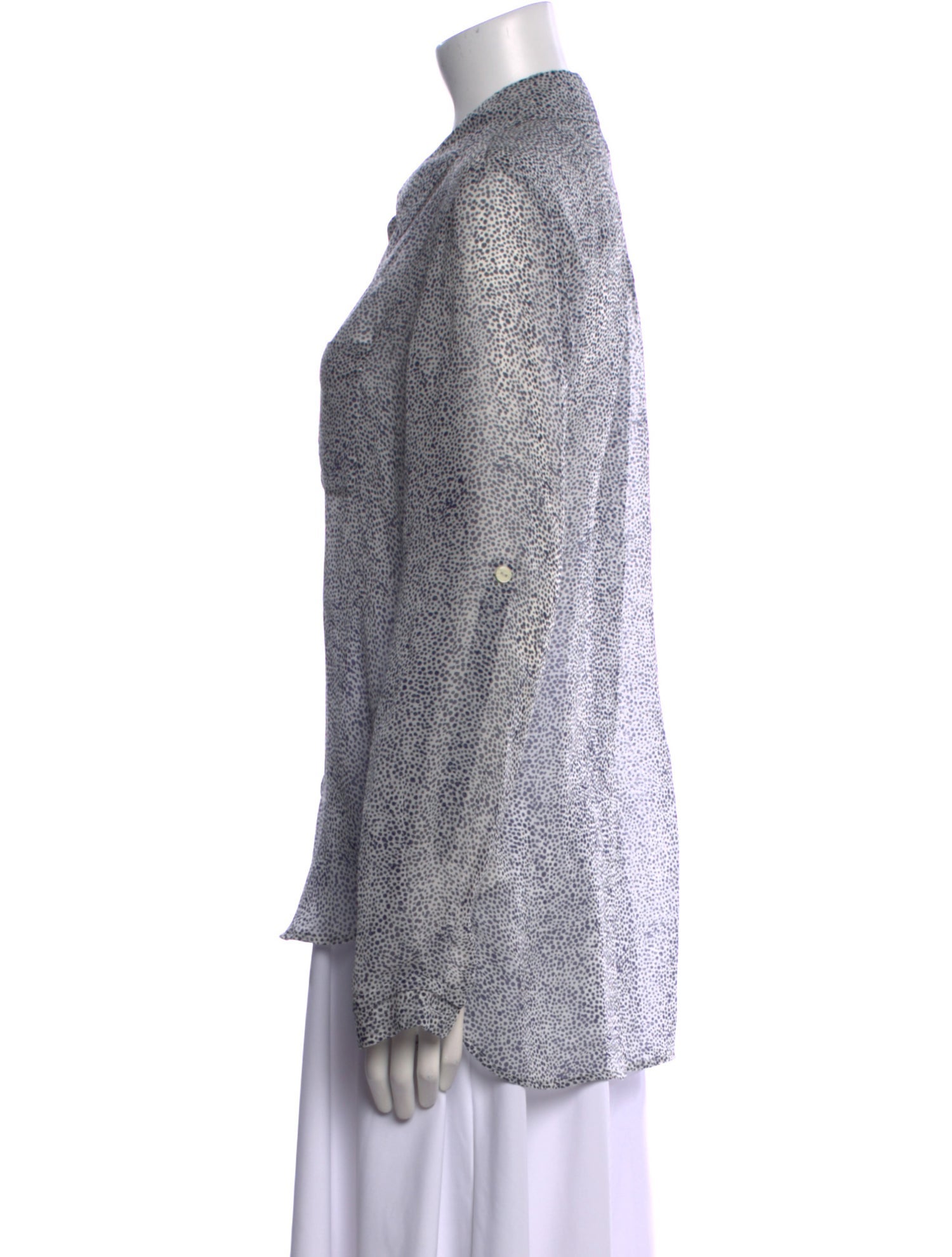 Diane von Furstenberg Silk Printed Button-Up Top