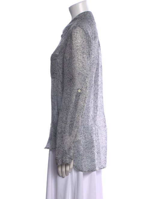 Diane von Furstenberg Silk Printed Button-Up Top