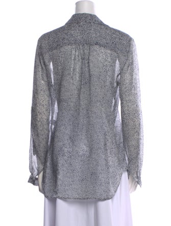 Diane von Furstenberg Silk Printed Button-Up Top