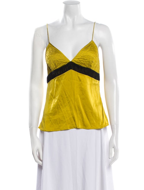 Diane von Furstenberg Silk Colorblock Pattern Top