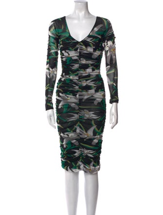 Diane von Furstenberg Printed Midi Length Dress