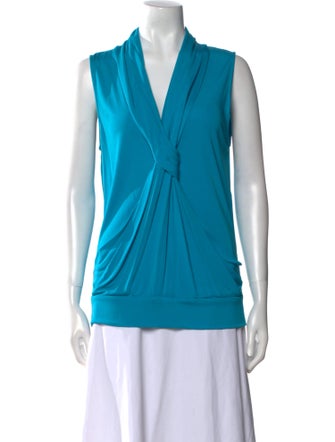 Diane von Furstenberg V-Neck Sleeveless Blouse