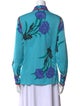 Diane von Furstenberg Silk Floral Print Button-Up Top