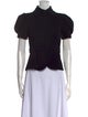 Diane von Furstenberg Wool Short Sleeve Button-Up Top