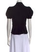Diane von Furstenberg Wool Short Sleeve Button-Up Top