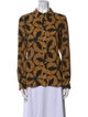 Diane von Furstenberg Printed Long Sleeve Button-Up Top