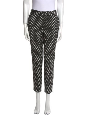 Diane von Furstenberg Polka Dot Print Straight Leg Pants
