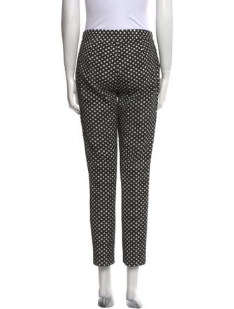 Diane von Furstenberg Polka Dot Print Straight Leg Pants