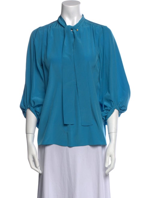 Diane von Furstenberg Silk Mock Neck Blouse