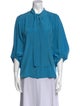 Diane von Furstenberg Silk Mock Neck Blouse