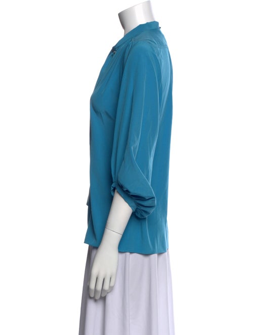 Diane von Furstenberg Silk Mock Neck Blouse