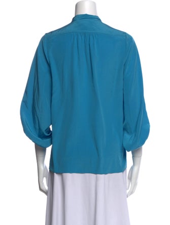 Diane von Furstenberg Silk Mock Neck Blouse