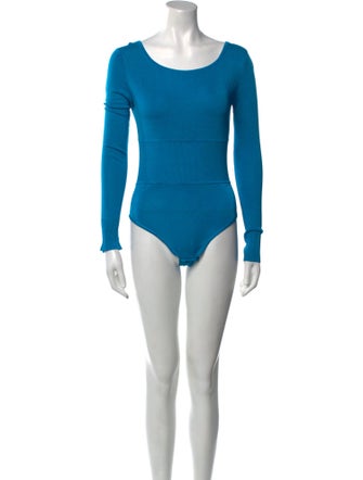 Diane von Furstenberg Scoop Neck Long Sleeve Bodysuit