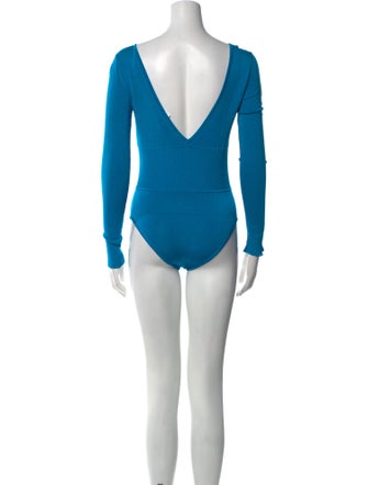 Diane von Furstenberg Scoop Neck Long Sleeve Bodysuit