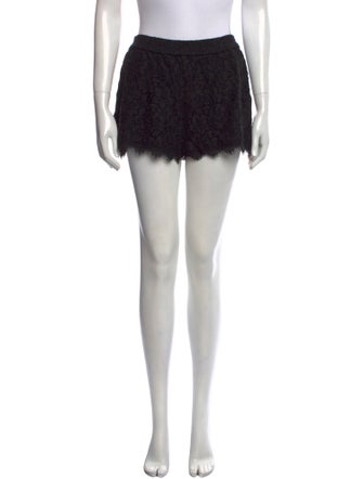 Diane von Furstenberg Lace Pattern Mini Shorts