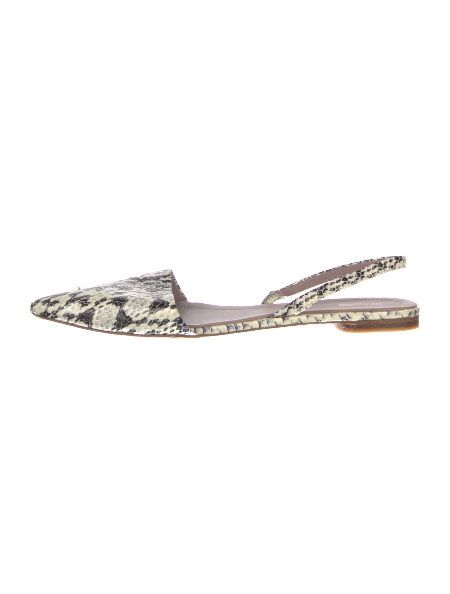 Diane von Furstenberg Leather Animal Print Slingback Flats