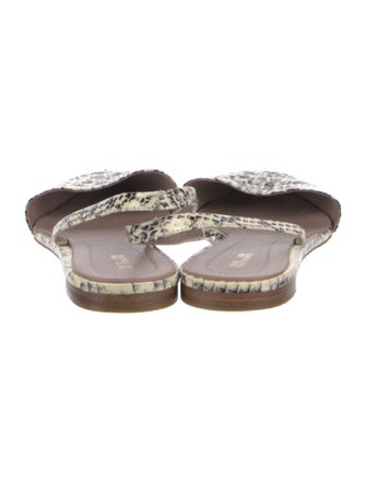 Diane von Furstenberg Leather Animal Print Slingback Flats