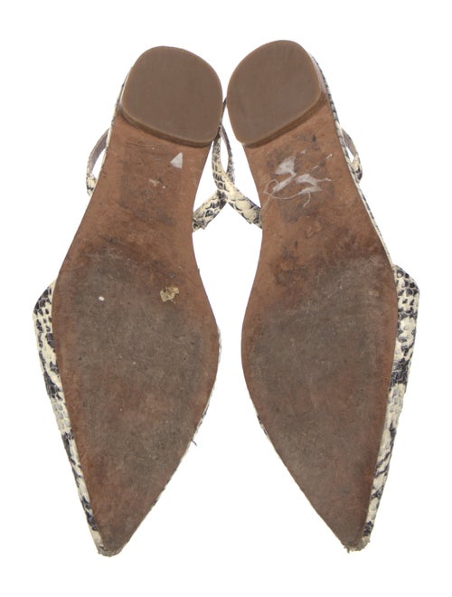 Diane von Furstenberg Leather Animal Print Slingback Flats