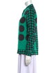 Diane von Furstenberg Polka Dot Print Mock Neck Blouse