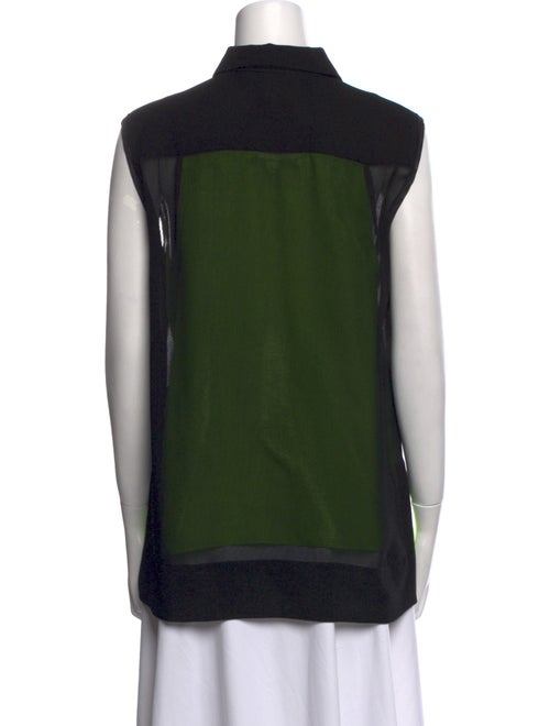 Diane von Furstenberg Printed Sleeveless Button-Up Top