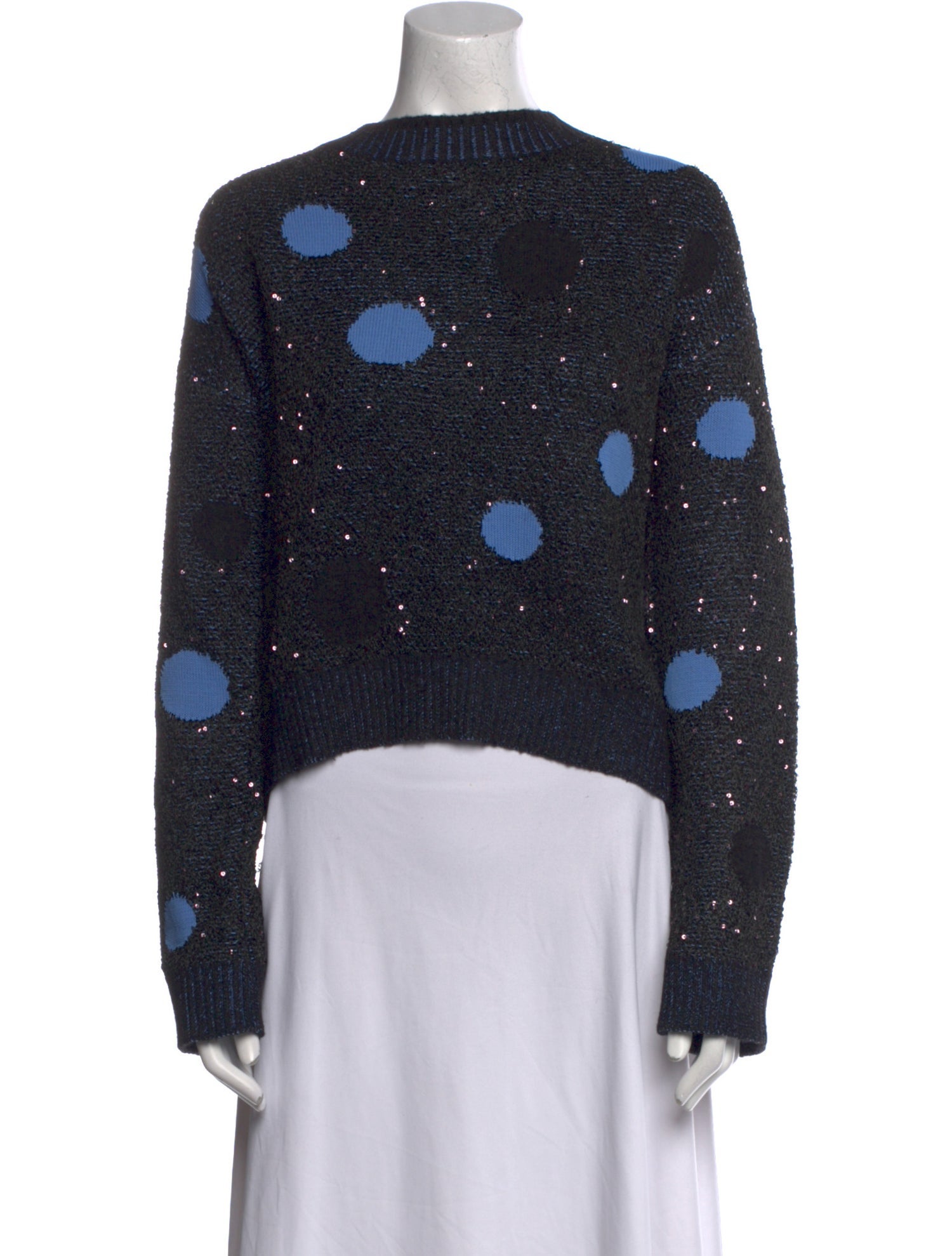 Diane von Furstenberg Printed Crew Neck Sweater