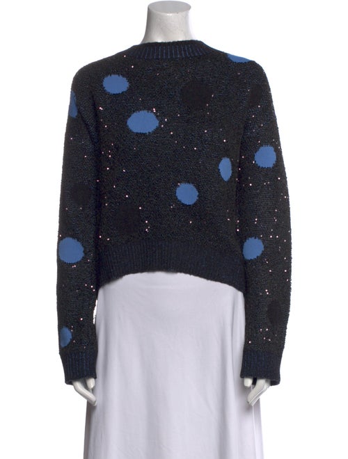 Diane von Furstenberg Printed Crew Neck Sweater