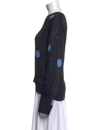 Diane von Furstenberg Printed Crew Neck Sweater