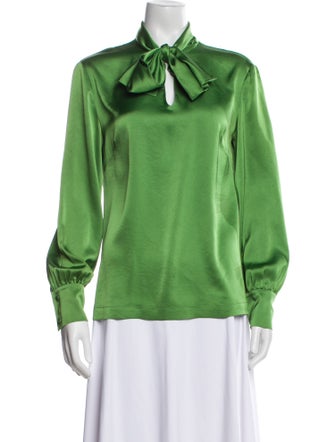 Diane von Furstenberg V-Neck Long Sleeve Blouse