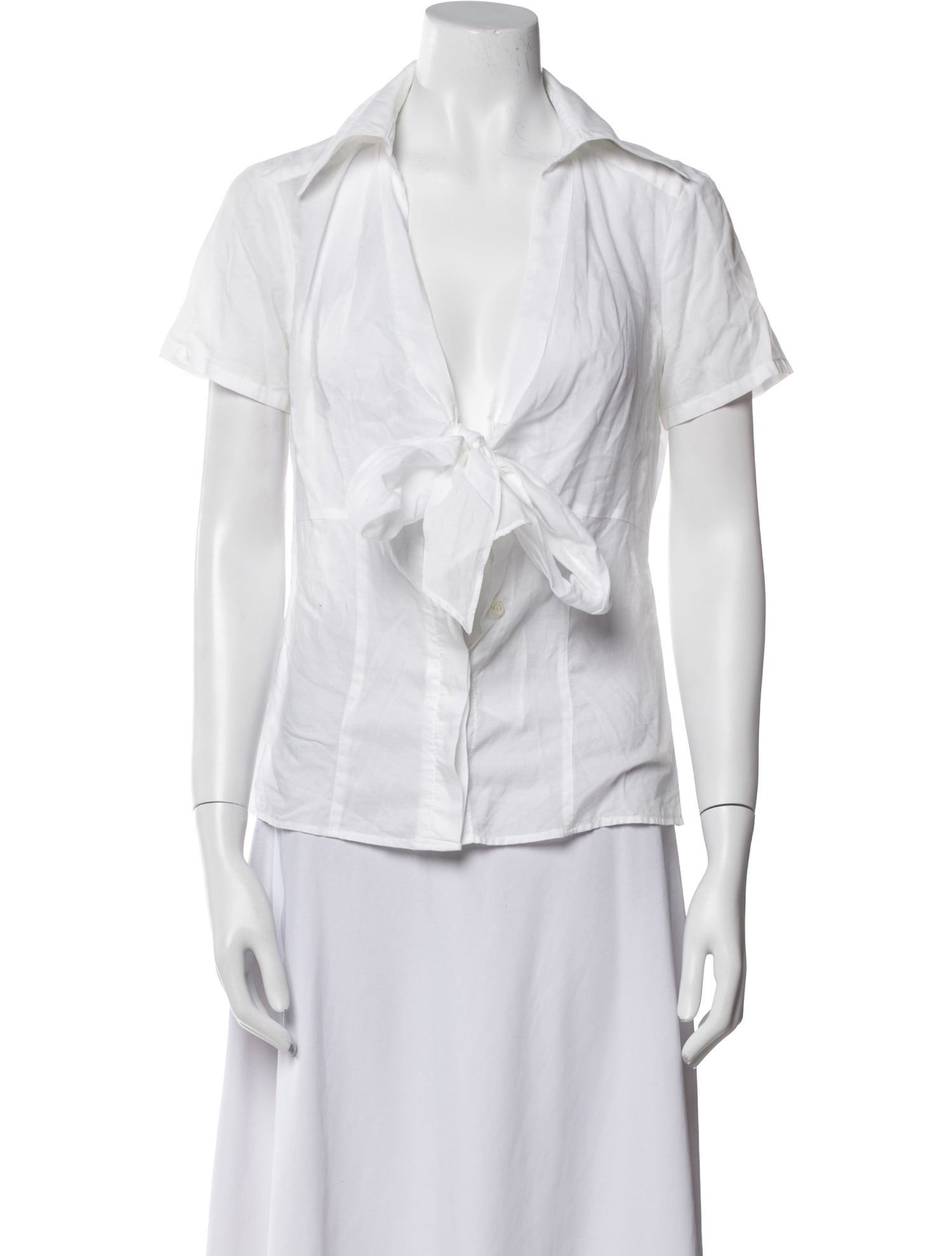 Diane von Furstenberg Short Sleeve Button-Up Top