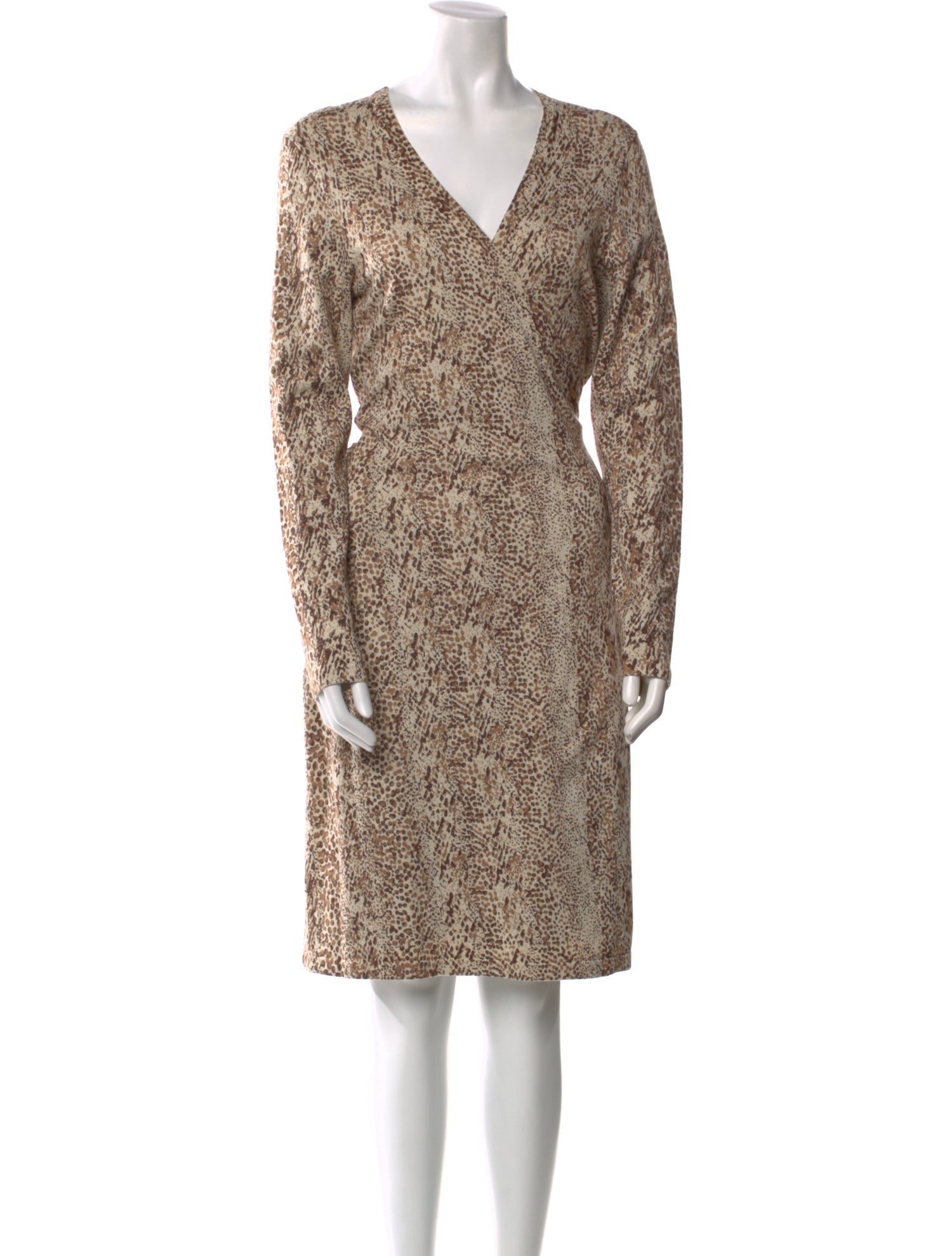 Diane von Furstenberg Animal Print Midi Length Dress