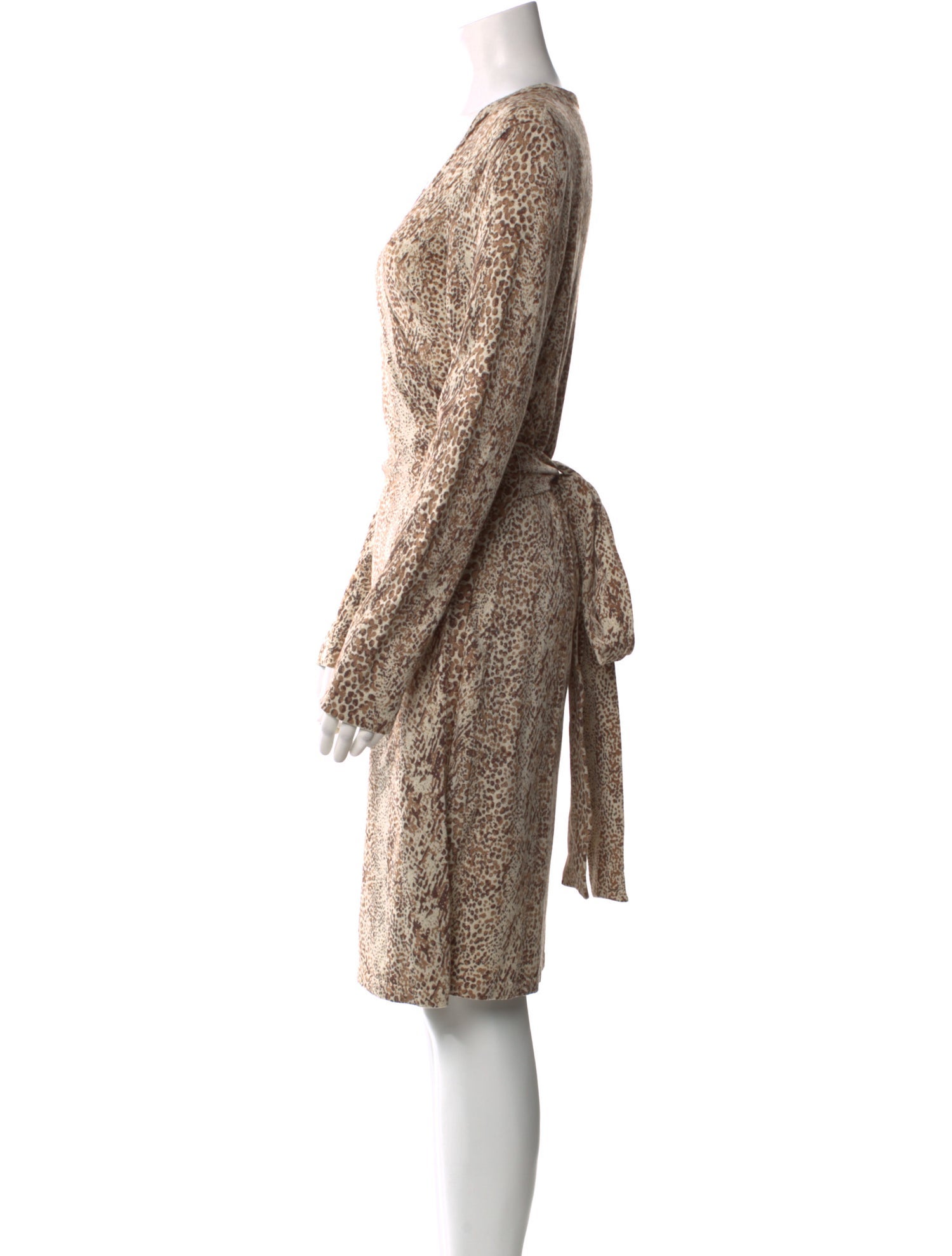 Diane von Furstenberg Animal Print Midi Length Dress