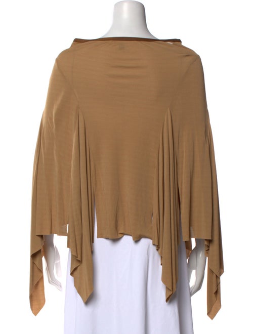 Diane von Furstenberg Bateau Neckline Three-Quarter Sleeve Blouse