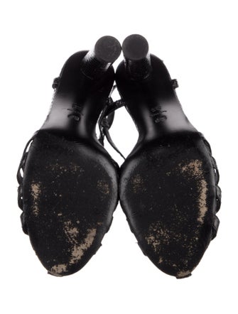 Diane von Furstenberg Snakeskin Animal Print T-Strap Pumps