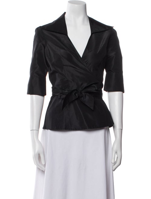 Diane von Furstenberg Silk Three-Quarter Sleeve Polo