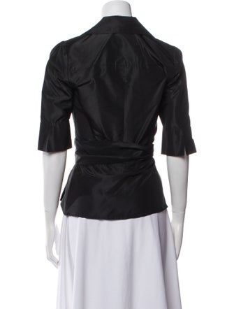 Diane von Furstenberg Silk Three-Quarter Sleeve Polo