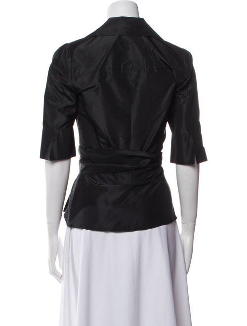 Diane von Furstenberg Silk Three-Quarter Sleeve Polo