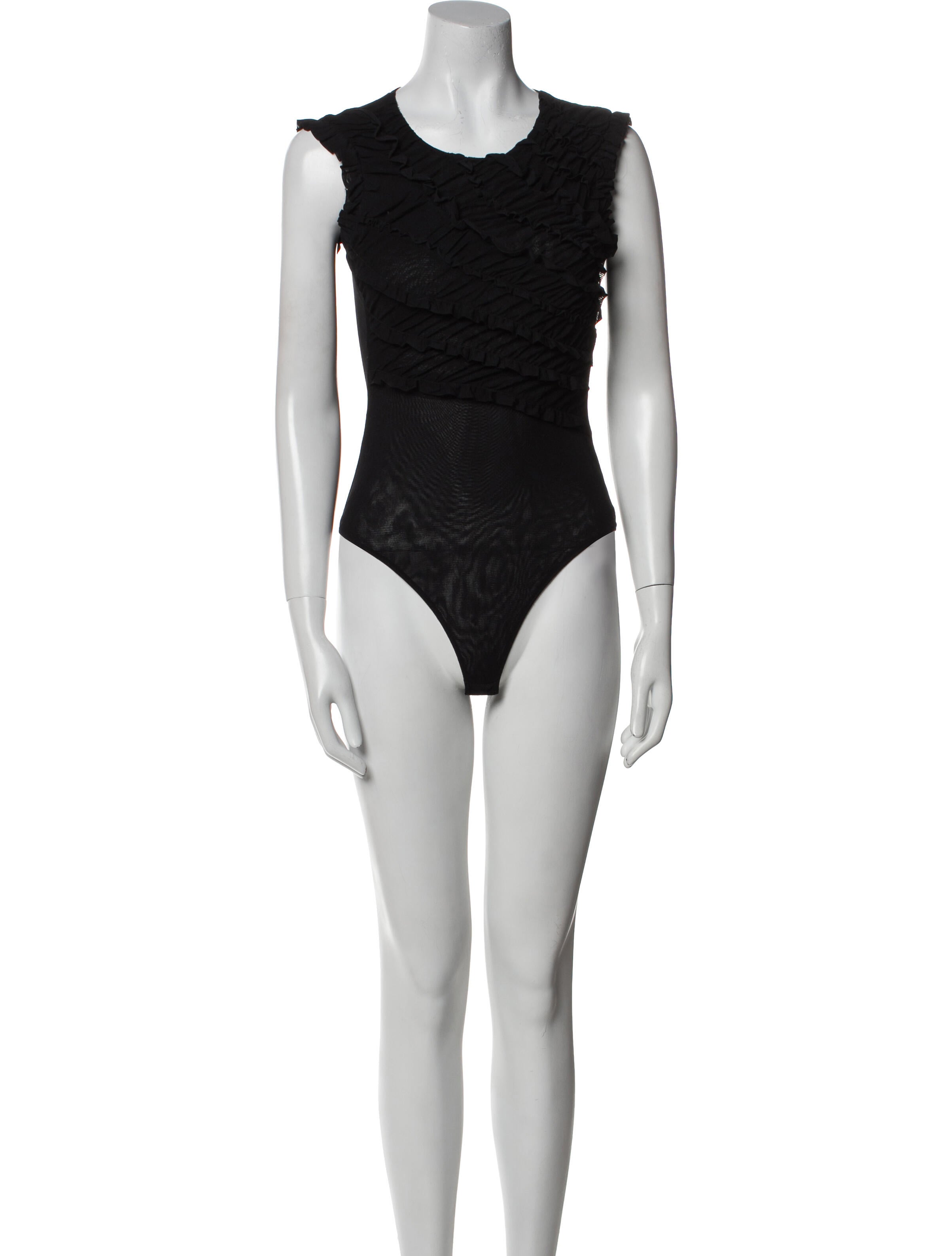 Diane von Furstenberg Nylon Crew Neck Bodysuit