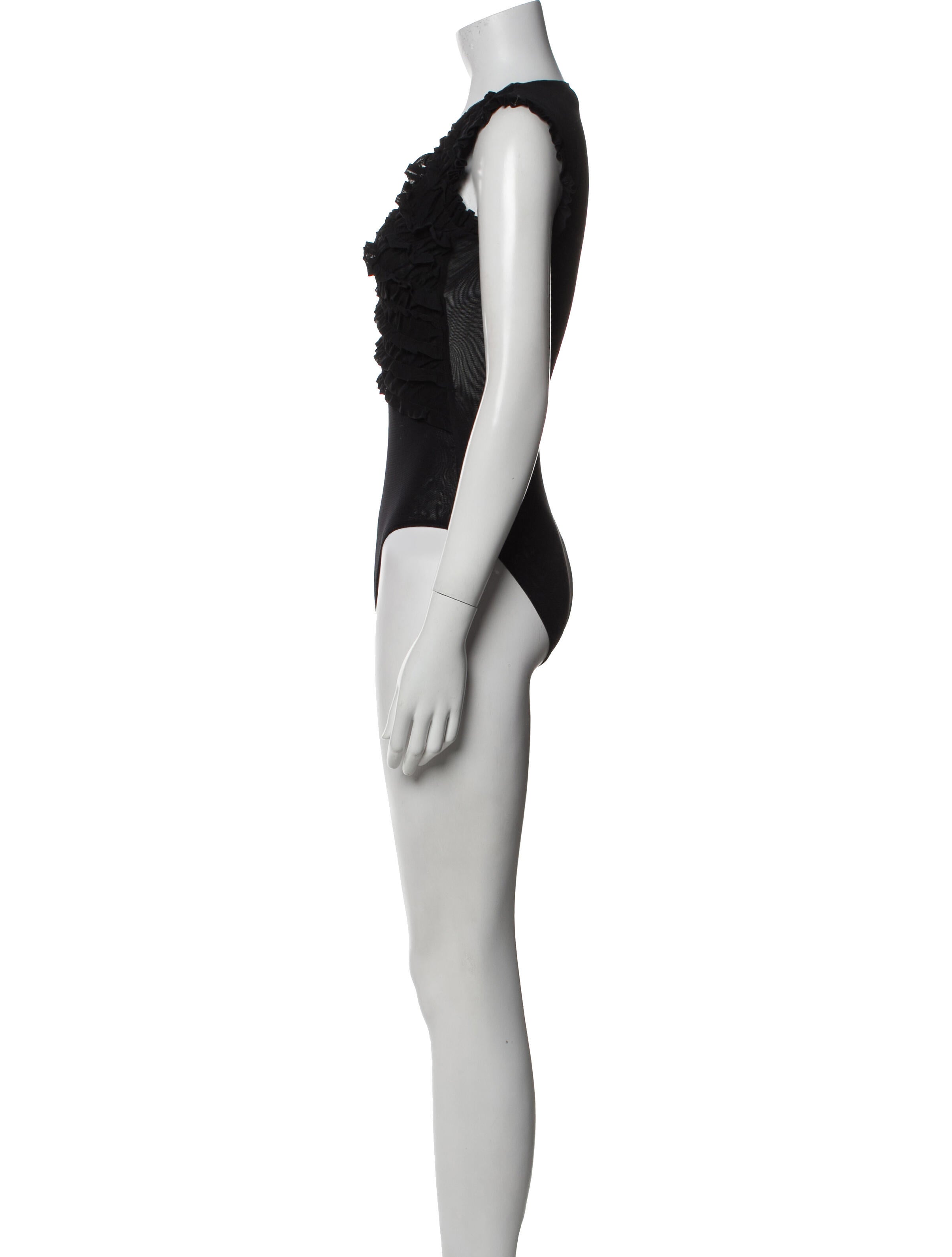 Diane von Furstenberg Nylon Crew Neck Bodysuit