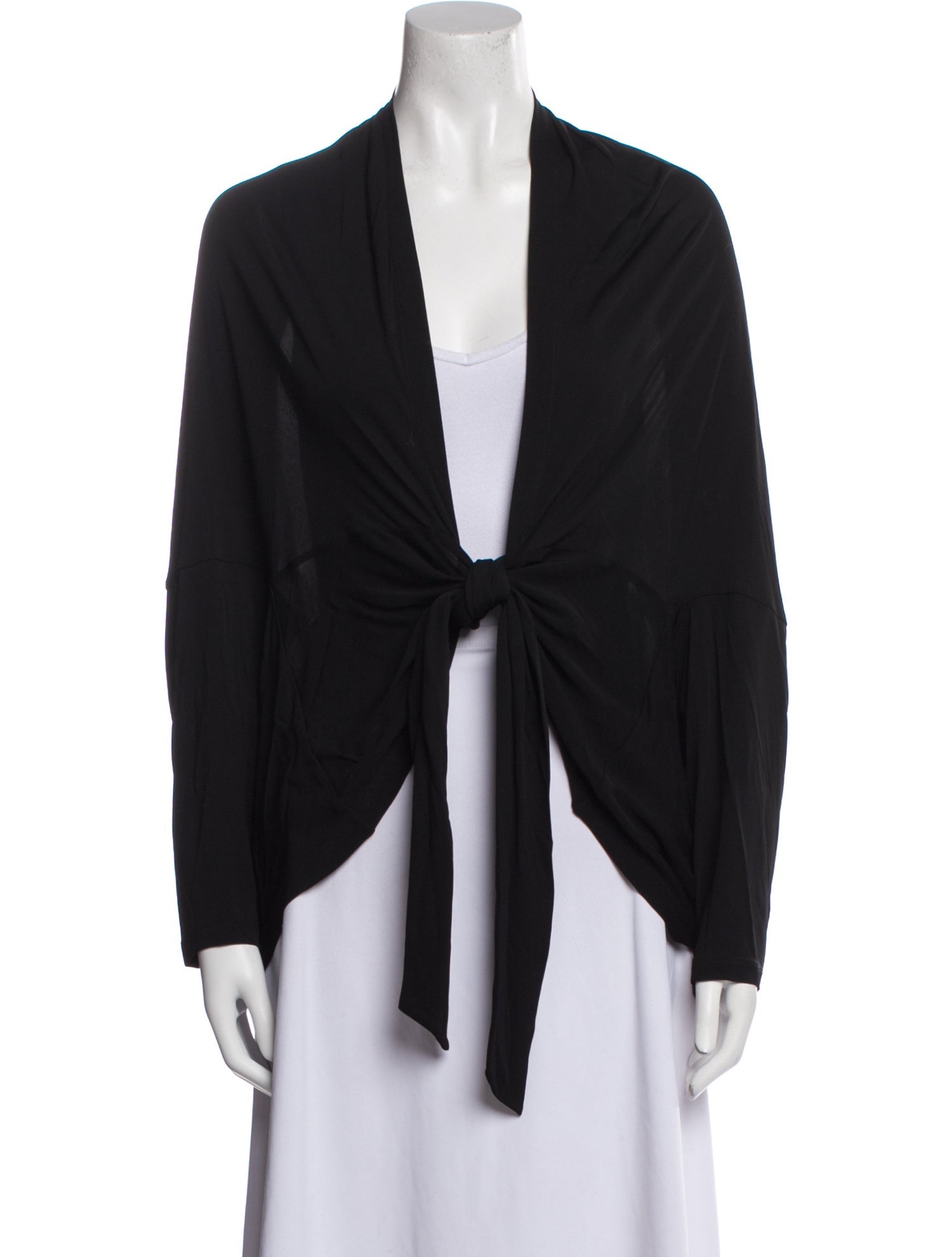 Diane von Furstenberg Plunge Neckline Long Sleeve Blouse