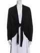 Diane von Furstenberg Plunge Neckline Long Sleeve Blouse
