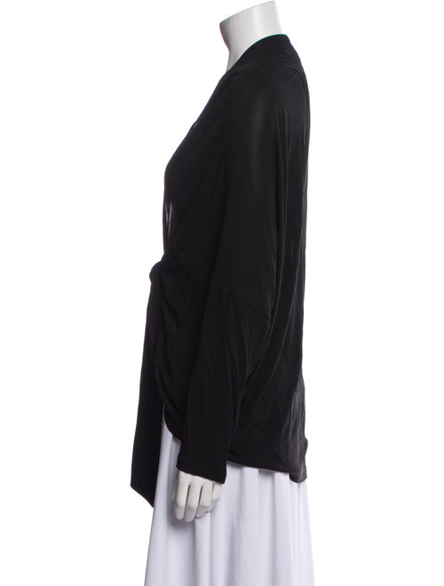 Diane von Furstenberg Plunge Neckline Long Sleeve Blouse
