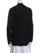 Diane von Furstenberg Plunge Neckline Long Sleeve Blouse