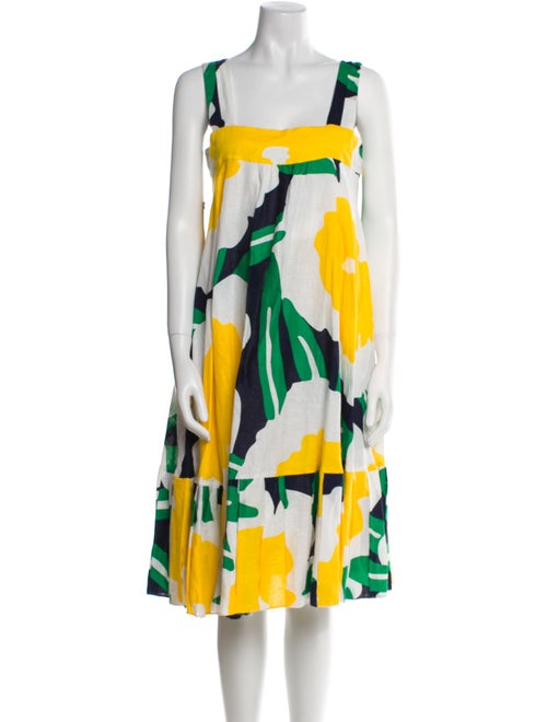Diane von Furstenberg Linen Midi Length Dress