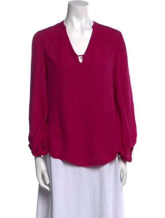 Diane von Furstenberg Silk V-Neck Blouse